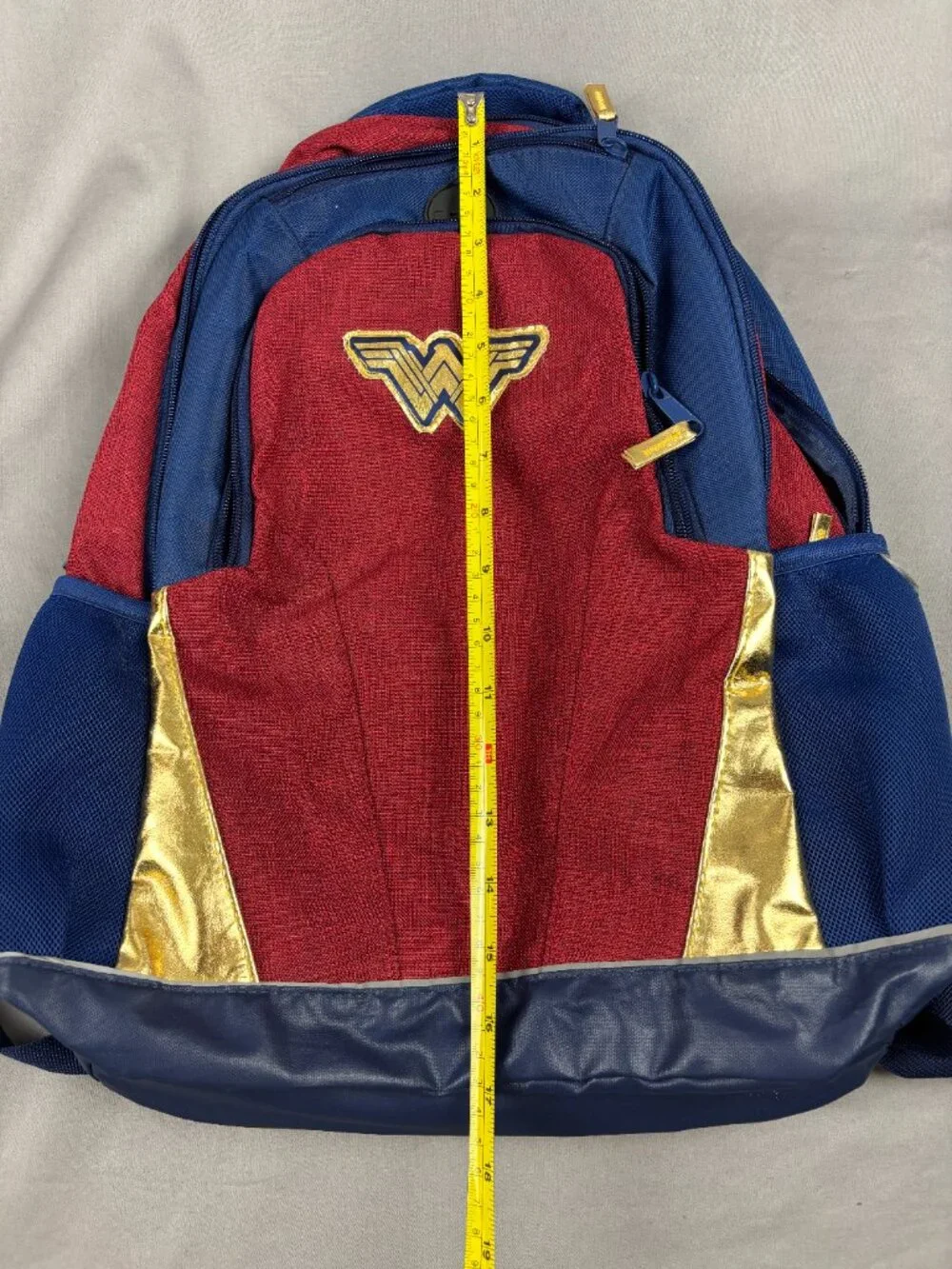 Wonder Woman Backpack DC Comics Red Blue Logo School Student Laptop Book Bag